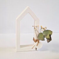 Haus mit Trockenblume (mittel)